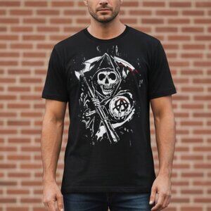 Sons of Anarchy SOA Black Reaper Shirt Size L
